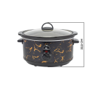 VSC03MB Hitam Penanak Perlahan Slow Cooker 3.5 L Motif Marmer